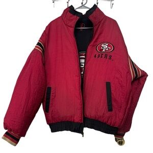 Men's Red 49ers Puffer Jacket